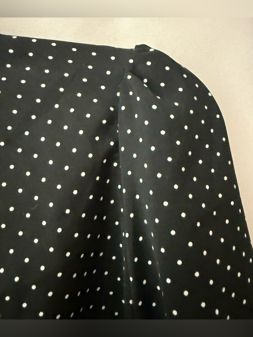 Who What Wear Polka Dot Blouse XXL Black White Long Sleeve Top - Picture 6 of 6